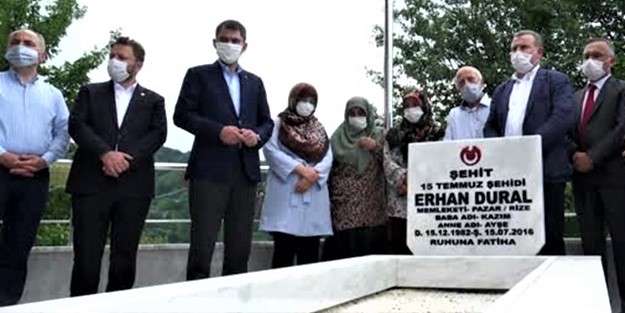 Bakan Kurum, Pazar&rsquo;da Şehit Erhan Dural'ın Kabrini Ziyaret Etti