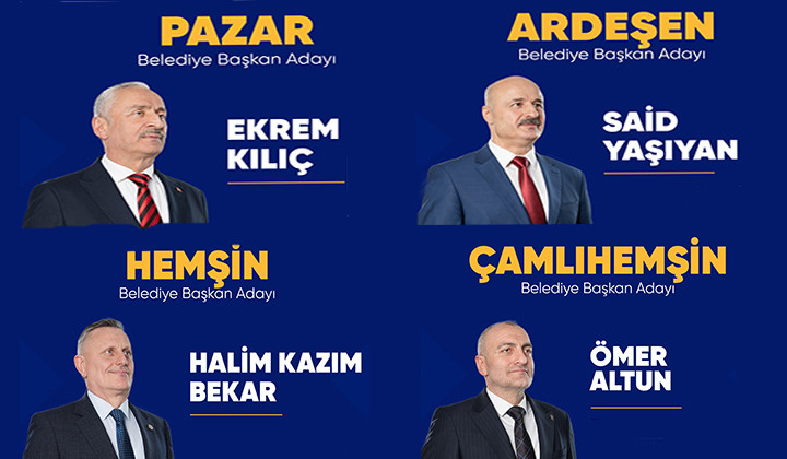 AK Parti Rize Belediye Başkan Adayları Tanıtıldı