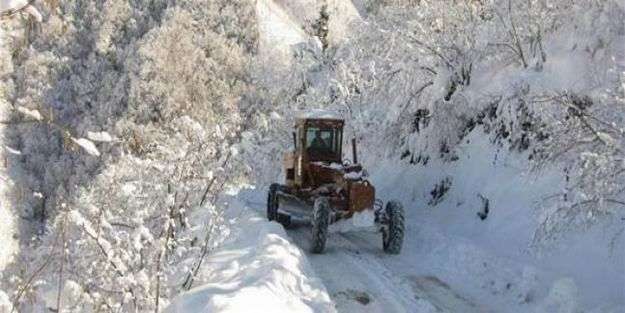 Doğu Karadeniz'de 180 köy yolu kardan kapalı