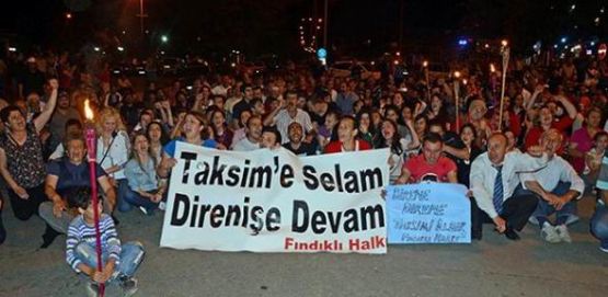 Fındıklı'da Taksim Gezi Parkına destek için yüründü