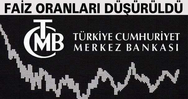 Merkez Bankası faiz oranlarını düşürdü