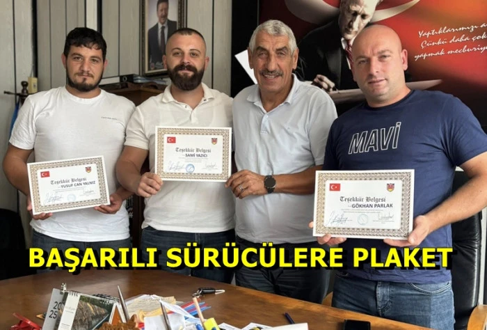 Pazar Şoförler Odası Başarılı Şoförlere Plaket Verdi