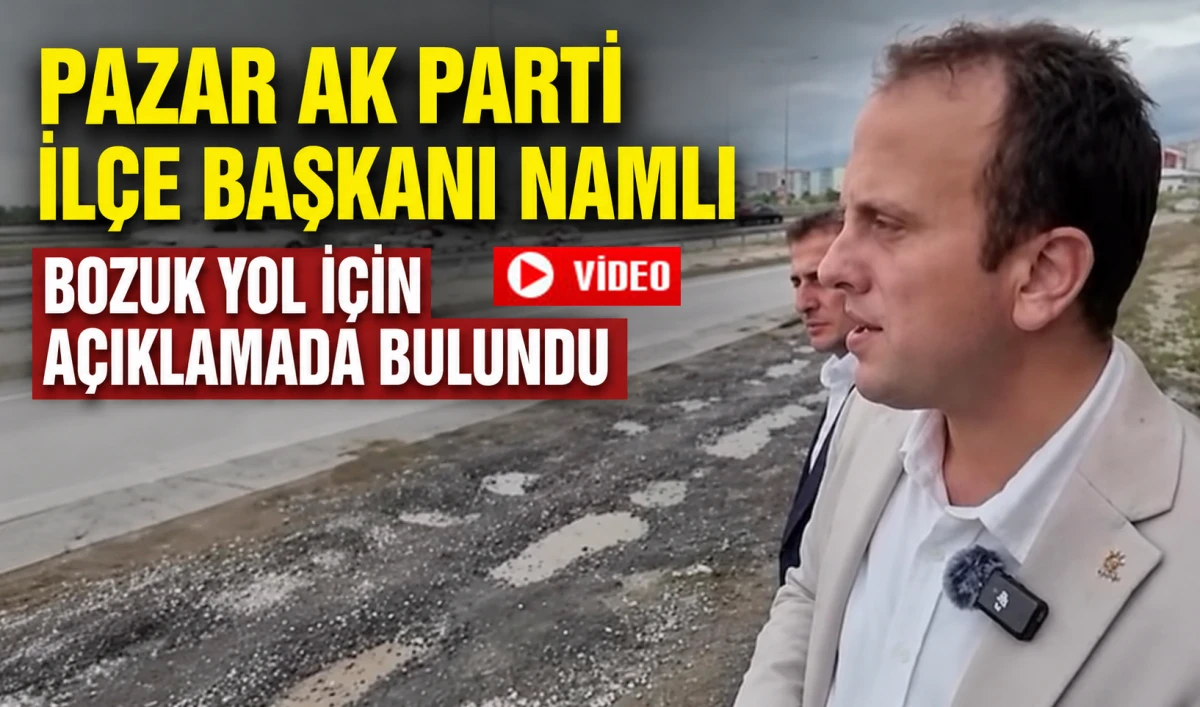 Pazar&rsquo;da Bozuk Yol İ&ccedil;in Bakım Ve Onarımının Yapılması İstendi