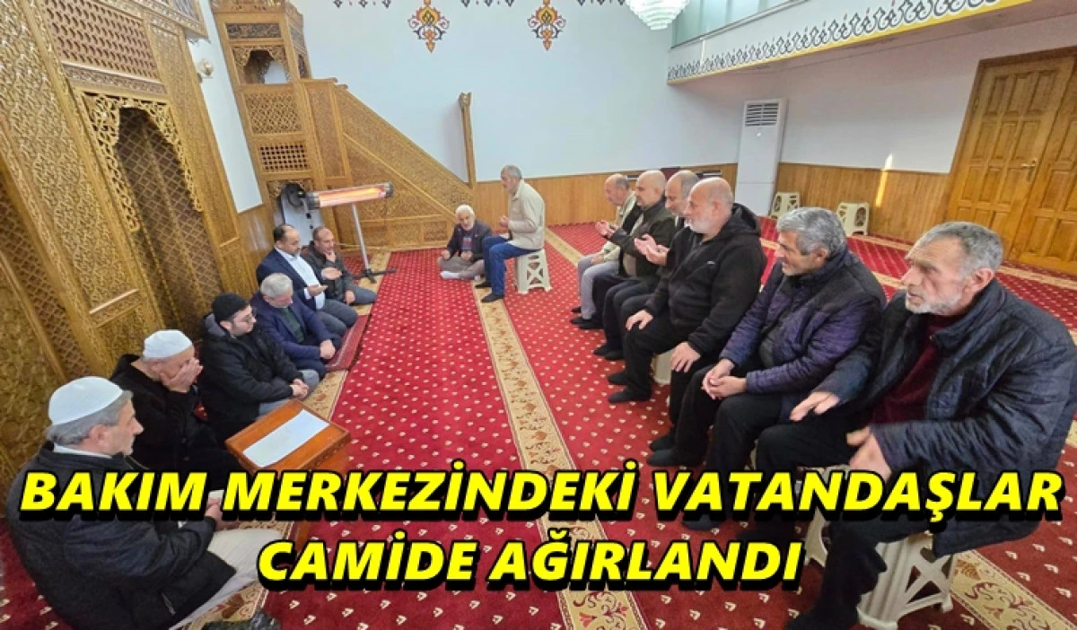 Pazar'da Engelli Bakım Merkezindeki Vatandaşlar Camide Ağırlandı