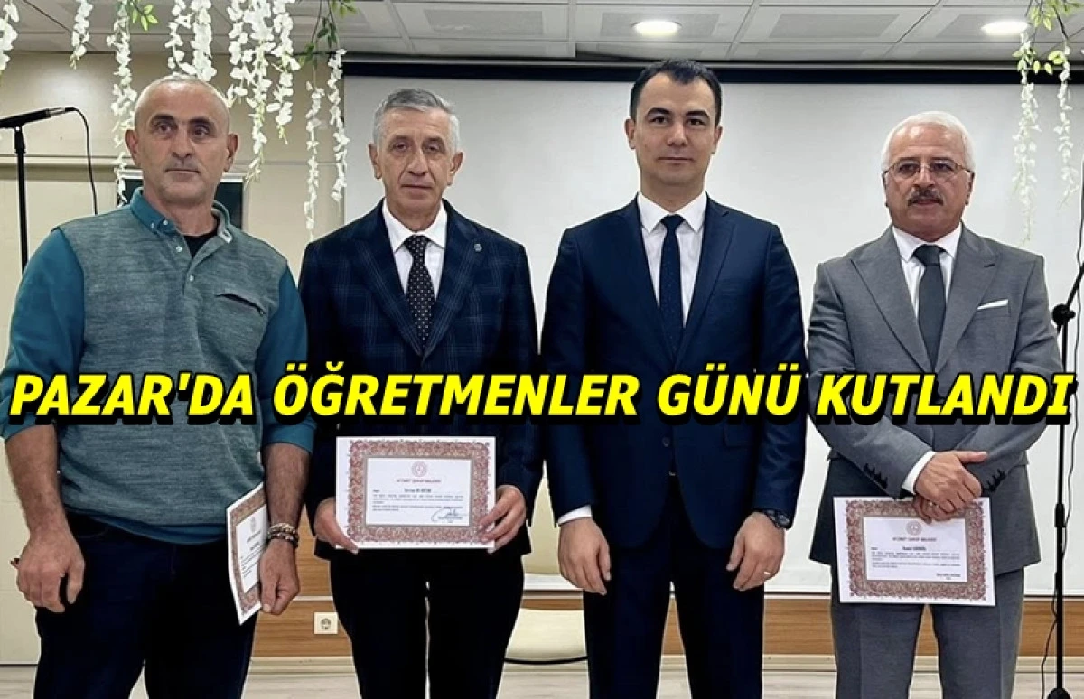 Pazar’da Öğretmenler Günü Etkinliklerle Kutlandı