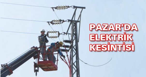 Pazar'da Karadeniz Caddesi'nde elektrik kesintisi