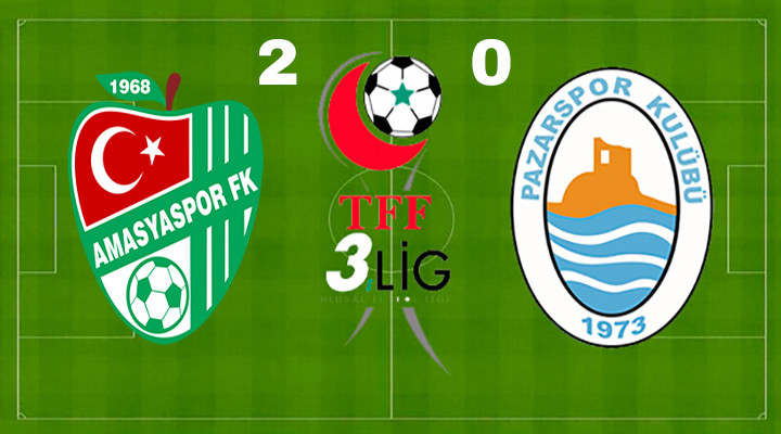 Pazarspor Amasya’da 2-0 Mağlup Oldu