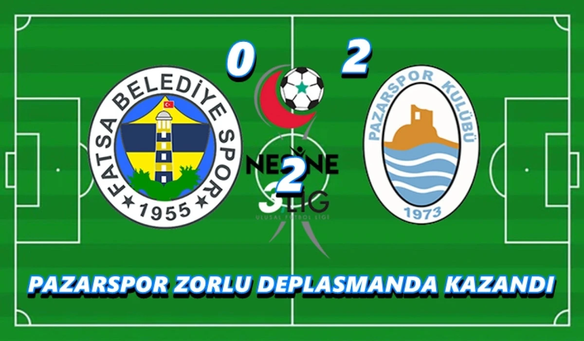 Pazarspor Fatsa Deplasmanından 3 Puan Aldı