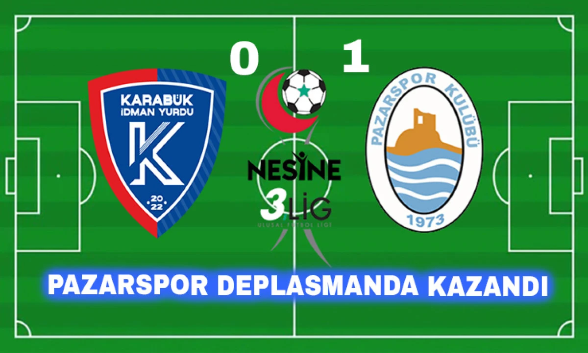Pazarspor Karab&uuml;k İdman Yurdu Spor&rsquo;u Deplasmanda Yendi