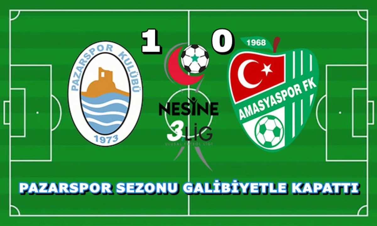 Pazarspor Sezonu Amasyaspor Galibiyetiyle Tamamladı