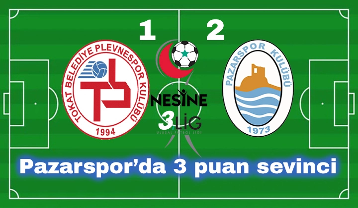 Pazarspor Tokat'tan 3 Puanla Döndü