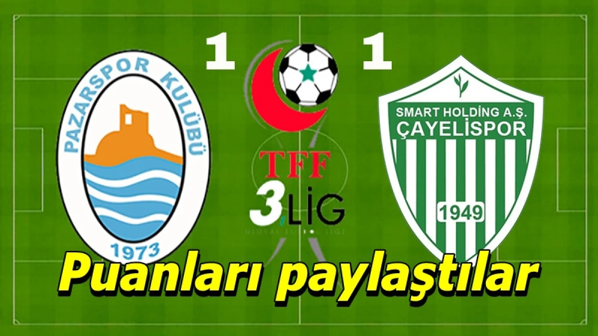 Pazarspor Yeni Sezona Beraberlikle Başladı