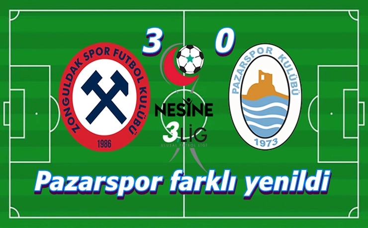Pazarspor Zonguldak Deplasmanında Farklı Kaybetti
