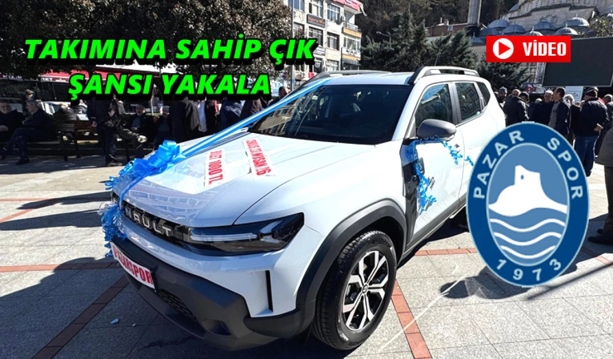 Pazarspor&rsquo;da &Ccedil;ekilişi Yapılacak Ara&ccedil; İl&ccedil;e Meydanında Sergilendi