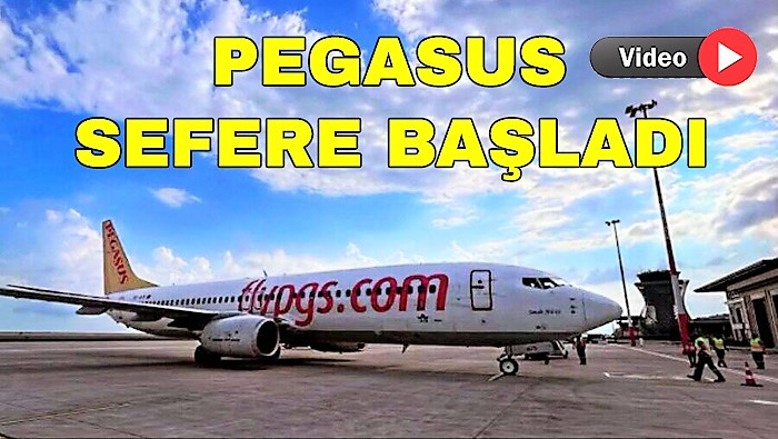 Pegasus Rize-Artvin Havalimanı’na İlk Uçuşunu Gerçekleştirdi