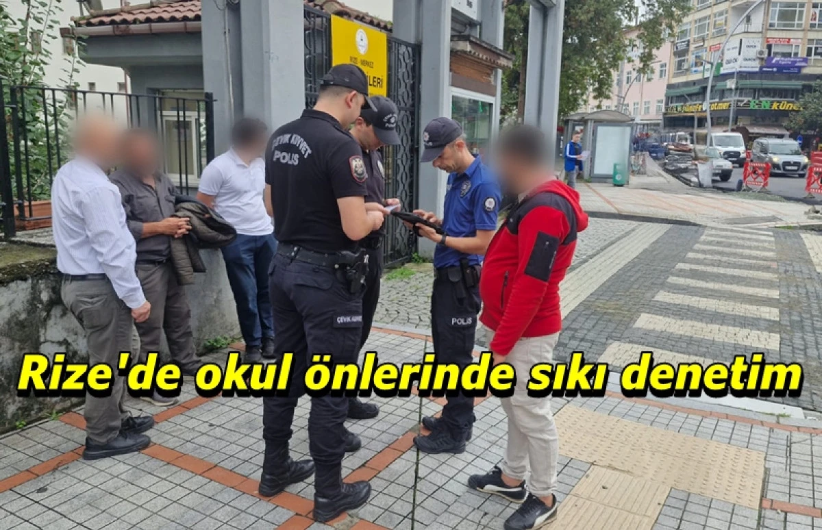 Rize Emniyetinden Okul Önlerinde Sıkı Denetim