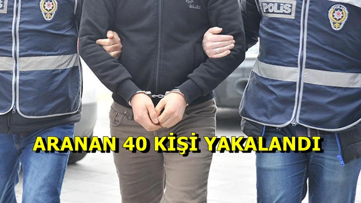 Rize’de Çeşitli Suçlarda Aranan 40 Kişi Yakalandı 