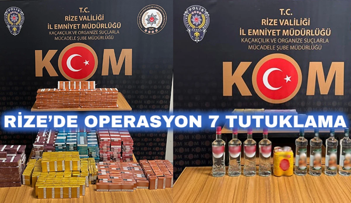 Rize'de Emniyetten Ka&ccedil;ak &Uuml;r&uuml;n ve Silah Operasyonu 