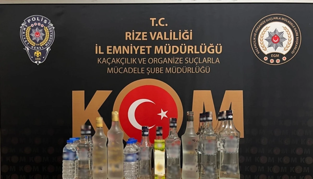 Rize'de Sahte İ&ccedil;ki, Sigara ve Ka&ccedil;ak Bal Operasyonu