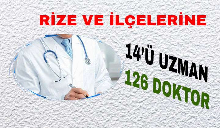 Rize’ye 14’ü Uzman 126 Doktor Kadrosu Açıldı