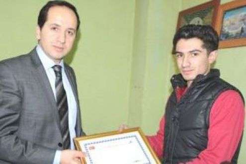  Vali'den Teşekkür Belgesi